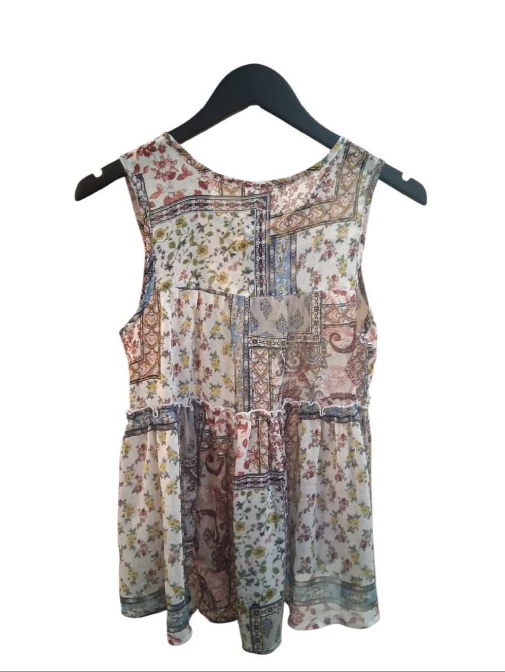 H.I.P Boho Festival Sleeveless Blouse Womens Size Large - Picture 5 of 5